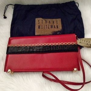 VTG Stuart Weitzman Red Clutch-Shoulder Bag